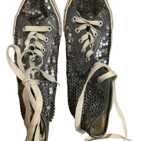 Balera women’s high top silver sequined dance sneakers size 8 - Picture 5 of 12